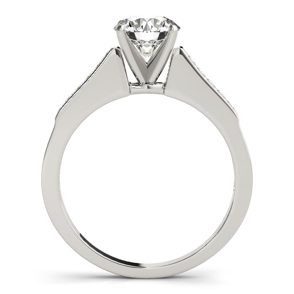 Regal Channel-Set Round Diamond Engagement Ring in 10K/14K gold and platinum with certified lab-grown or natural diamonds