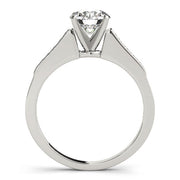 Regal Channel-Set Round Diamond Engagement Ring in 10K/14K gold and platinum with certified lab-grown or natural diamonds