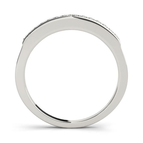 Channel Set Half Eternity Ring in Gold & Platinum