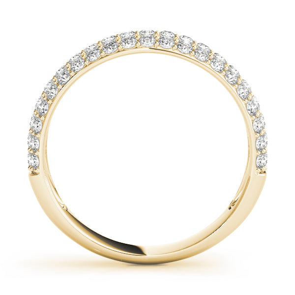 Multirow PavÃ£Â© Half Eternity Ring in Gold & Platinum