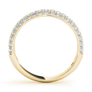 Multirow PavÃ£Â© Half Eternity Ring in Gold & Platinum
