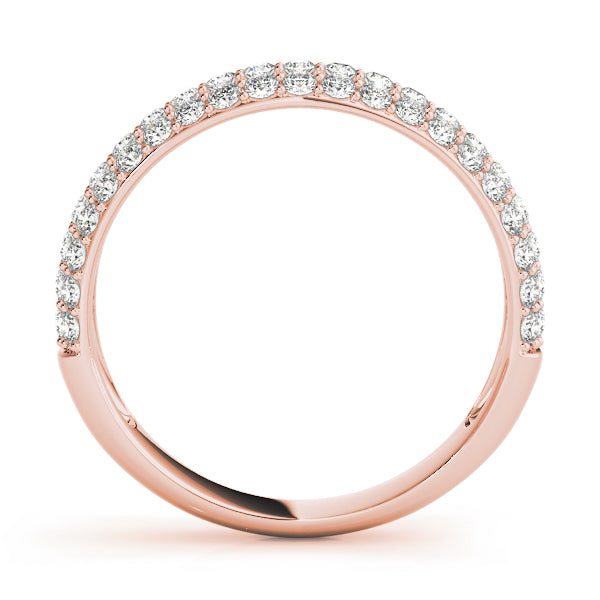 Multirow PavÃ£Â© Half Eternity Ring in Gold & Platinum