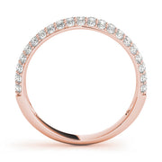 Multirow PavÃ£Â© Half Eternity Ring in Gold & Platinum