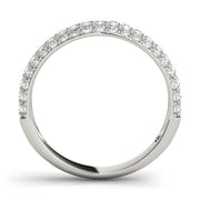 Multirow PavÃ£Â© Half Eternity Ring in Gold & Platinum