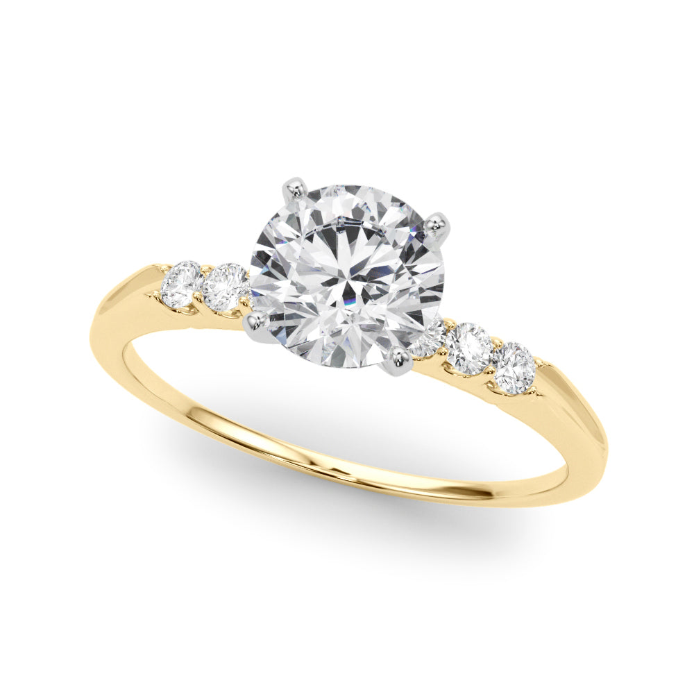 Eternal Prong-Set Round Diamond Engagement Ring in 10K/14K gold and platinum with certified lab-grown or natural diamonds