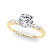 Eternal Prong-Set Round Diamond Engagement Ring in 10K/14K gold and platinum with certified lab-grown or natural diamonds