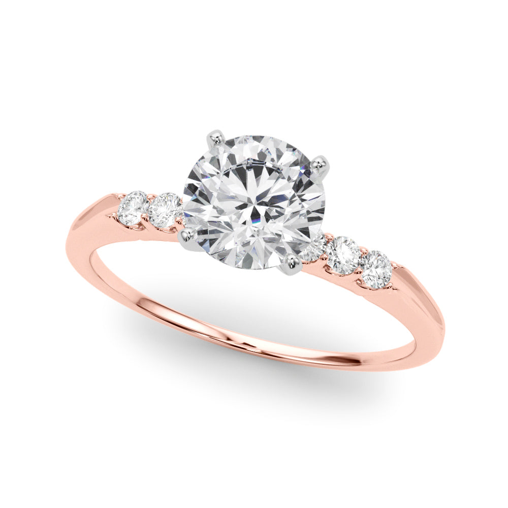 Eternal Prong-Set Round Diamond Engagement Ring in 10K/14K gold and platinum with certified lab-grown or natural diamonds