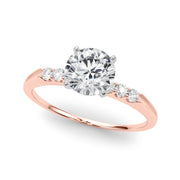 Eternal Prong-Set Round Diamond Engagement Ring in 10K/14K gold and platinum with certified lab-grown or natural diamonds
