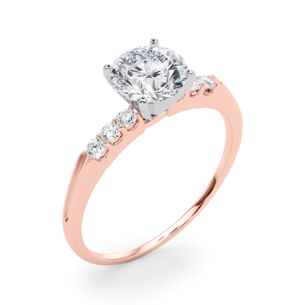 Eternal Prong-Set Round Diamond Engagement Ring in 10K/14K gold and platinum with certified lab-grown or natural diamonds