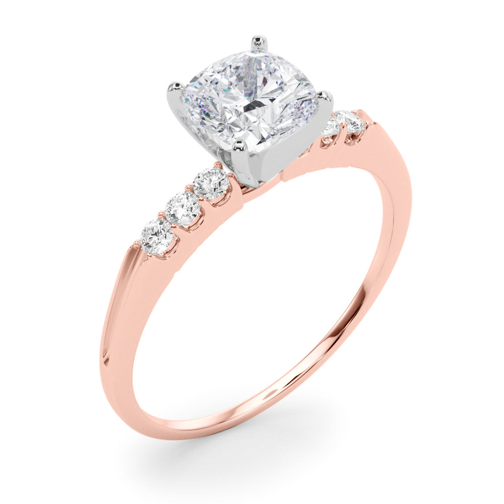 Eternal Prong-Set Round Diamond Engagement Ring in 10K/14K gold and platinum with certified lab-grown or natural diamonds