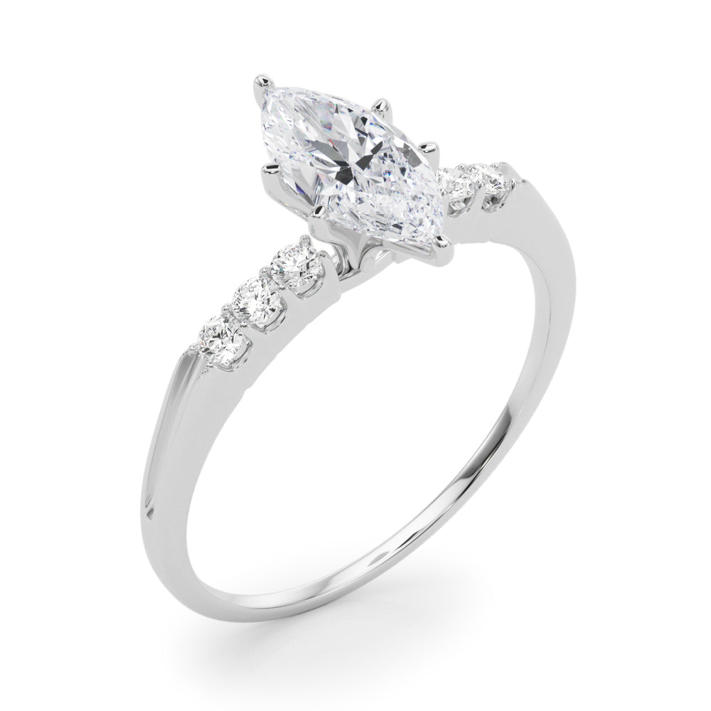 Eternal Prong-Set Round Diamond Engagement Ring in 10K/14K gold and platinum with certified lab-grown or natural diamonds