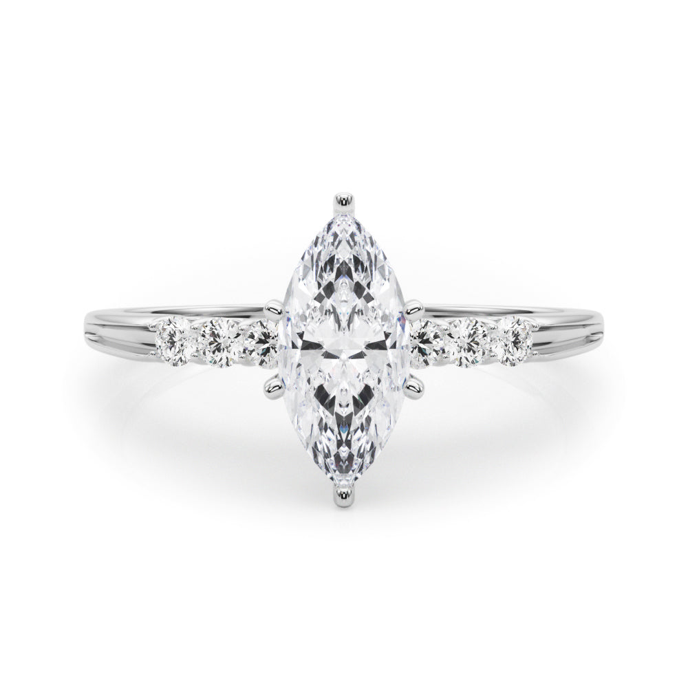 Eternal Prong-Set Round Diamond Engagement Ring in 10K/14K gold and platinum with certified lab-grown or natural diamonds