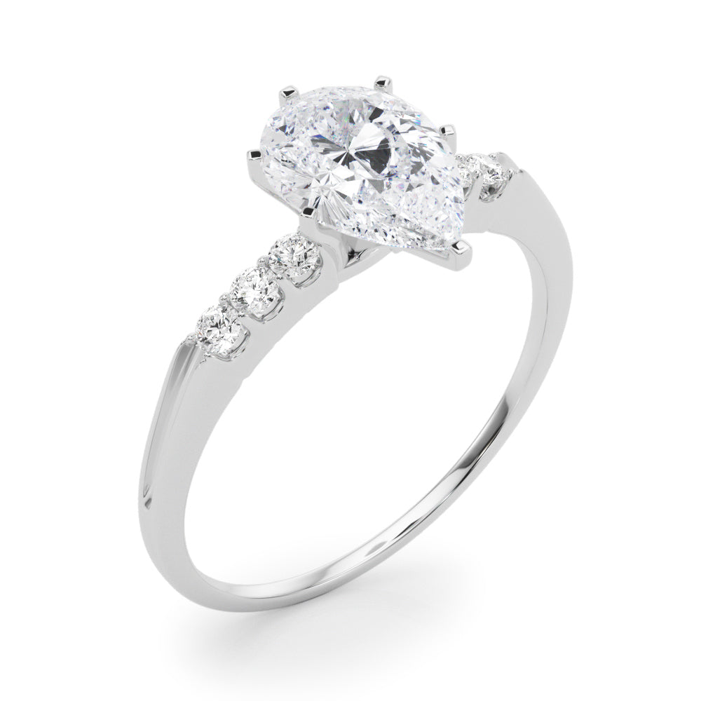 Eternal Prong-Set Round Diamond Engagement Ring in 10K/14K gold and platinum with certified lab-grown or natural diamonds