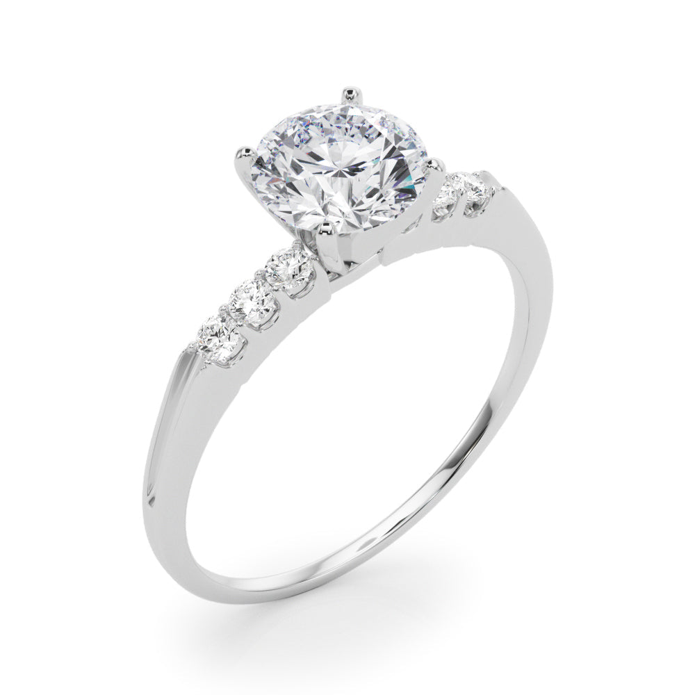 Eternal Prong-Set Round Diamond Engagement Ring in 10K/14K gold and platinum with certified lab-grown or natural diamonds