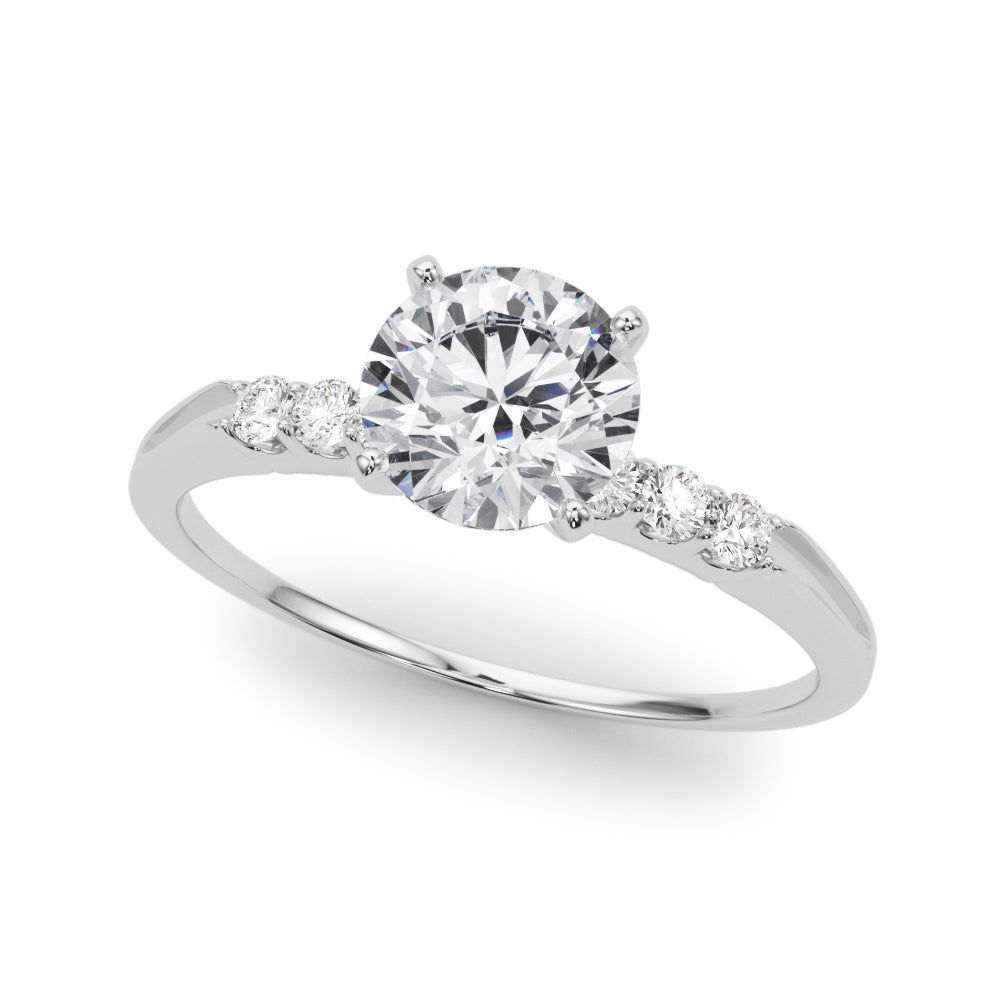 Eternal Prong-Set Round Diamond Engagement Ring in 10K/14K gold and platinum with certified lab-grown or natural diamonds