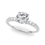 Eternal Prong-Set Round Diamond Engagement Ring in 10K/14K gold and platinum with certified lab-grown or natural diamonds