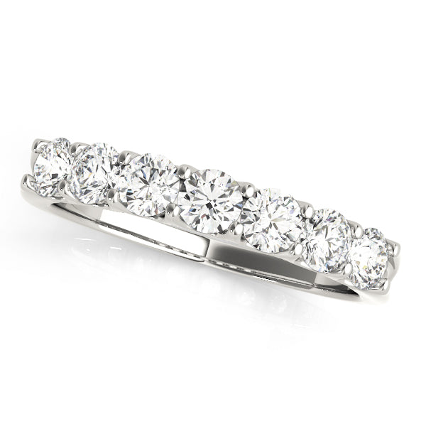 U-Prong Half Eternity Ring in Gold & Platinum