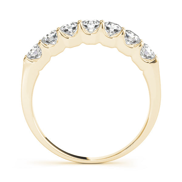 U-Prong Half Eternity Ring in Gold & Platinum