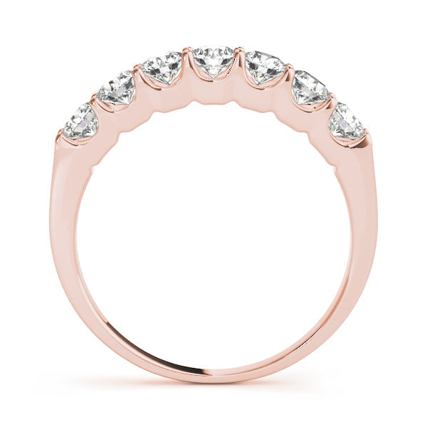 U-Prong Half Eternity Ring in Gold & Platinum