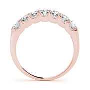 U-Prong Half Eternity Ring in Gold & Platinum