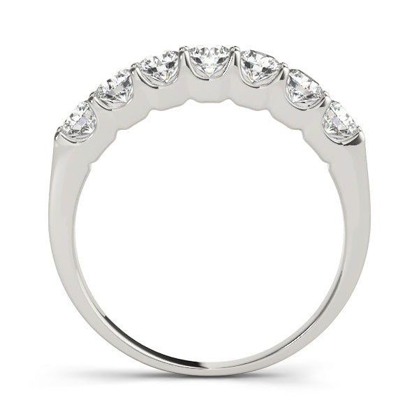 U-Prong Half Eternity Ring in Gold & Platinum