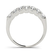 U-Prong Half Eternity Ring in Gold & Platinum