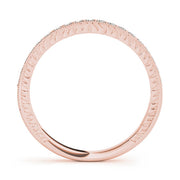 Channel Set Milgrain Half Eternity Ring in Gold & Platinum