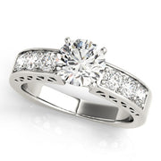 Brilliant Channel-Set Round Diamond Engagement Ring in 10K/14K gold and platinum with certified lab-grown or natural diamonds