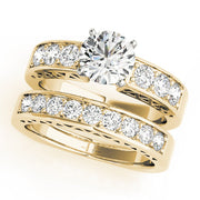 Brilliant Channel-Set Round Diamond Engagement Ring in 10K/14K gold and platinum with certified lab-grown or natural diamonds