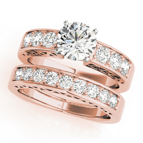 Brilliant Channel-Set Round Diamond Engagement Ring in 10K/14K gold and platinum with certified lab-grown or natural diamonds