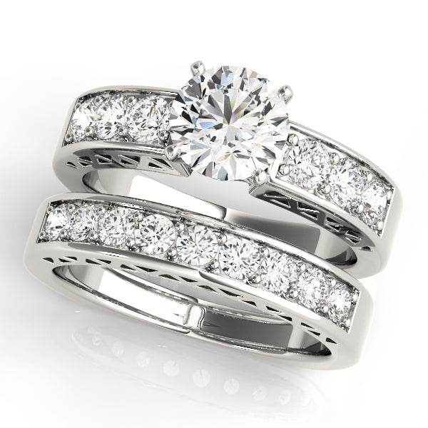 Brilliant Channel-Set Round Diamond Engagement Ring in 10K/14K gold and platinum with certified lab-grown or natural diamonds