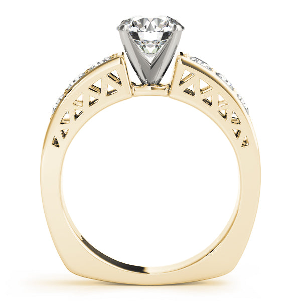 Brilliant Channel-Set Round Diamond Engagement Ring in 10K/14K gold and platinum with certified lab-grown or natural diamonds