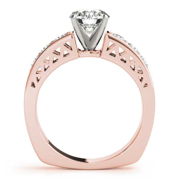 Brilliant Channel-Set Round Diamond Engagement Ring in 10K/14K gold and platinum with certified lab-grown or natural diamonds