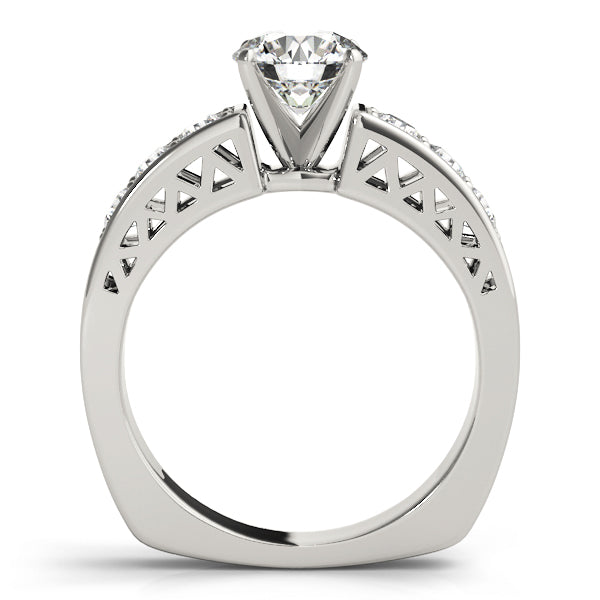 Brilliant Channel-Set Round Diamond Engagement Ring in 10K/14K gold and platinum with certified lab-grown or natural diamonds
