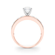 Majestic Channel-Set Round Diamond Engagement Ring in 10K/14K gold and platinum with certified lab-grown or natural diamonds