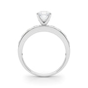 Majestic Channel-Set Round Diamond Engagement Ring in 10K/14K gold and platinum with certified lab-grown or natural diamonds