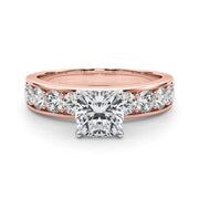 Majestic Channel-Set Round Diamond Engagement Ring in 10K/14K gold and platinum with certified lab-grown or natural diamonds