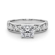Majestic Channel-Set Round Diamond Engagement Ring in 10K/14K gold and platinum with certified lab-grown or natural diamonds