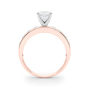 Majestic Channel-Set Round Diamond Engagement Ring in 10K/14K gold and platinum with certified lab-grown or natural diamonds