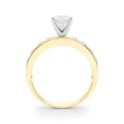 Majestic Channel-Set Round Diamond Engagement Ring in 10K/14K gold and platinum with certified lab-grown or natural diamonds