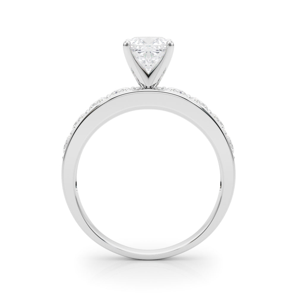 Majestic Channel-Set Round Diamond Engagement Ring in 10K/14K gold and platinum with certified lab-grown or natural diamonds