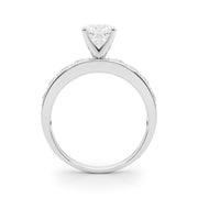 Majestic Channel-Set Round Diamond Engagement Ring in 10K/14K gold and platinum with certified lab-grown or natural diamonds