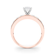 Majestic Channel-Set Round Diamond Engagement Ring in 10K/14K gold and platinum with certified lab-grown or natural diamonds