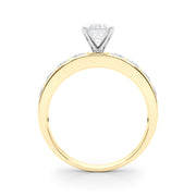 Majestic Channel-Set Round Diamond Engagement Ring in 10K/14K gold and platinum with certified lab-grown or natural diamonds
