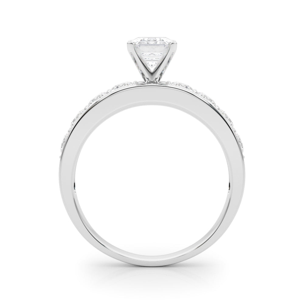 Majestic Channel-Set Round Diamond Engagement Ring in 10K/14K gold and platinum with certified lab-grown or natural diamonds