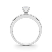 Majestic Channel-Set Round Diamond Engagement Ring in 10K/14K gold and platinum with certified lab-grown or natural diamonds