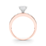 Majestic Channel-Set Round Diamond Engagement Ring in 10K/14K gold and platinum with certified lab-grown or natural diamonds