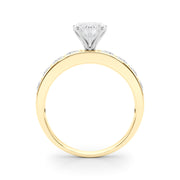 Majestic Channel-Set Round Diamond Engagement Ring in 10K/14K gold and platinum with certified lab-grown or natural diamonds