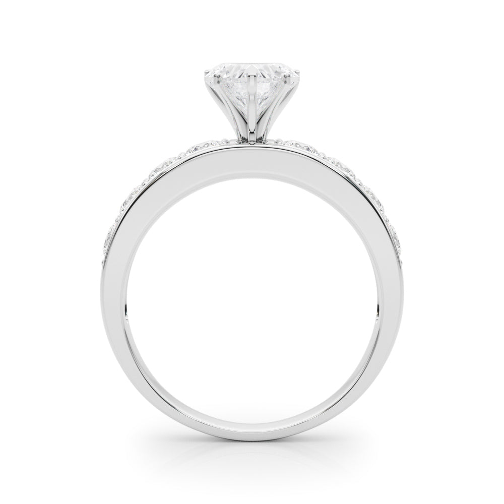 Majestic Channel-Set Round Diamond Engagement Ring in 10K/14K gold and platinum with certified lab-grown or natural diamonds