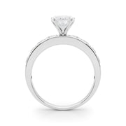 Majestic Channel-Set Round Diamond Engagement Ring in 10K/14K gold and platinum with certified lab-grown or natural diamonds